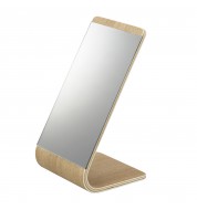 Miroir maquillage en bois beige 
