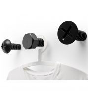 Porte manteau vis noir Qualy (x3)