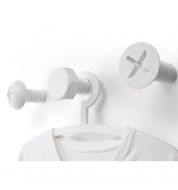 Porte manteau vis blanc Qualy (x3)