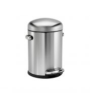 Poubelle salle de bain inox 3L rétro Simple Human