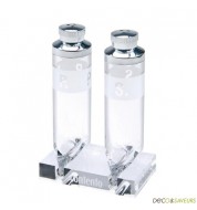 Salière poivrière tube de peinture transparentes