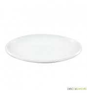 Assiette plate porcelaine blanche (27cm) LIS (x1)