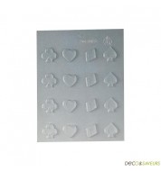 Moule chocolat cartes (trèfle, coeur, pic, losange)
