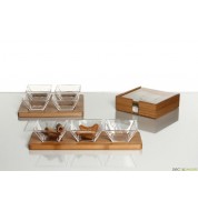 Service apéritif BAMBOU plateau et raviers