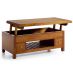 Table basse relevante en bois 110 cm 2 tiroirs