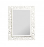 Miroir vintage blanc laqué 90x110cm