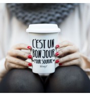 Mug take away un bon jour Mr Wonderful
