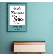 Affiche les filles heureuses Mes Mots Déco