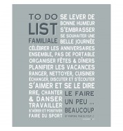 Affiche To do list familiale grise