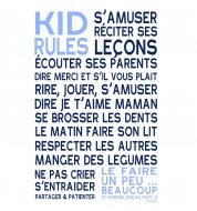 Sticker enfant Kid rules garçon bleu