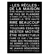 Sticker mural Regles maison noir
