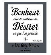 Affiche poster Bonheur gris