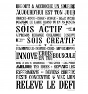 Affiche poster Releve le défi blanc