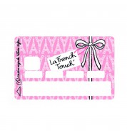 Sticker carte bancaire French Touch rose Valérie Nylin