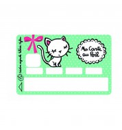 Sticker carte bleue Chaton