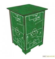Tabouret en bois imprimé terrain de foot Werkhaus