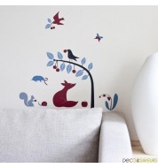 Stickers mural renard