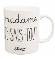 Mug porcelaine Shaman Madame je sais tout