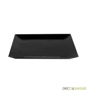 Assiettes dessert carrées noires (x 1) YOKO