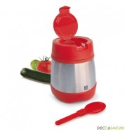 Lunch box isotherme rouge avec cuillère - IRIS