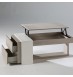 Table basse relevable design avec 2 tiroirs