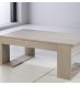 Table basse relevable en bois clair