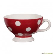 Tasse à thé Gros pois rouge 65 cl (x1) Déjeuner sur l'herbe