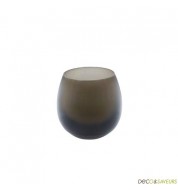 Verrine en verre gris fumé (x1)