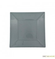 Assiette carrée noire - 15cm (x1)