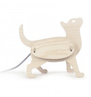 Lampe Chat bois naturel