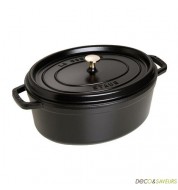 Cocotte en fonte Staub ovale noire - 41 cm
