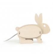 Lampe Lapin bois naturel
