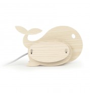 Lampe Baleine bois naturel