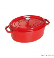 Cocotte en fonte Staub ovale cerise - 37 cm