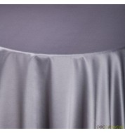 Nappe carrée taffetas gris métal (240x240 cm) grande nappe