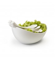 Saladier design avec couverts Qualy