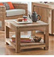 Table basse carrée en teck recyclé (56cm)