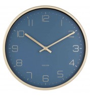 Horloge murale Karlsson or et bleu