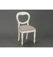 Chaise Agathe Blanc Assise taupe 