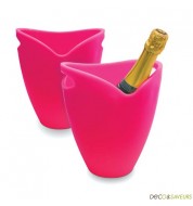 Seau à champagne Pulltex rose fluo
