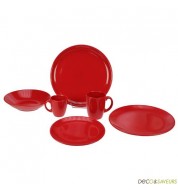 Saladier en faïence rouge rubis