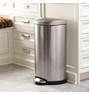 Poubelle cuisine inox semi ronde 30 L