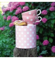 Tasse à thé Gros pois rose 65 cl (x1) Déjeuner sur l'herbe