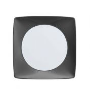 Assiette carrée en porcelaine Thomas - grise plate 23 cm (x1)