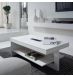 Table basse relevable bois blanche design
