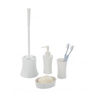 Set accessoires salle de bain blanc