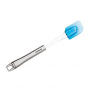 Spatule inox et silicone bleu