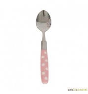 Cuillère à café à pois rose - couvert Déjeuner sur l'herbe