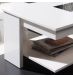 Table basse relevable design blanche