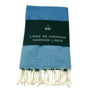 Fouta  bleue indigo Tadé